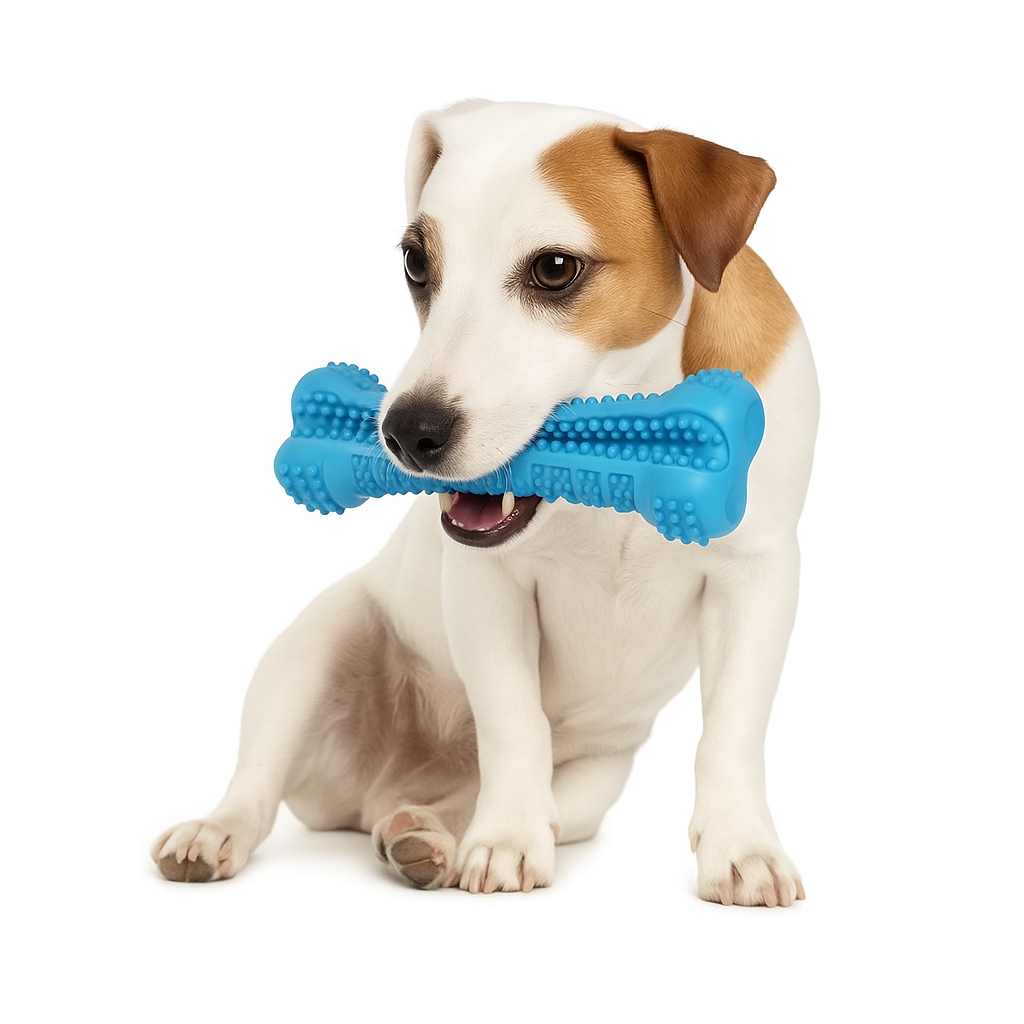 Hundezahnbürste & Kauspielzeug aus weichem Gummi