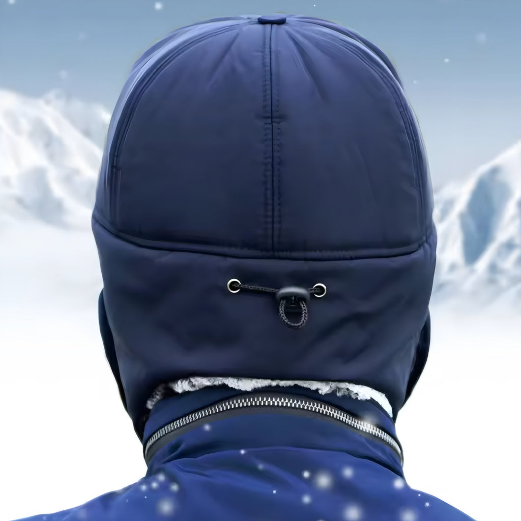 Warme Wintermütze mit Kunstfell – Fliegermütze mit Ohrenschützern