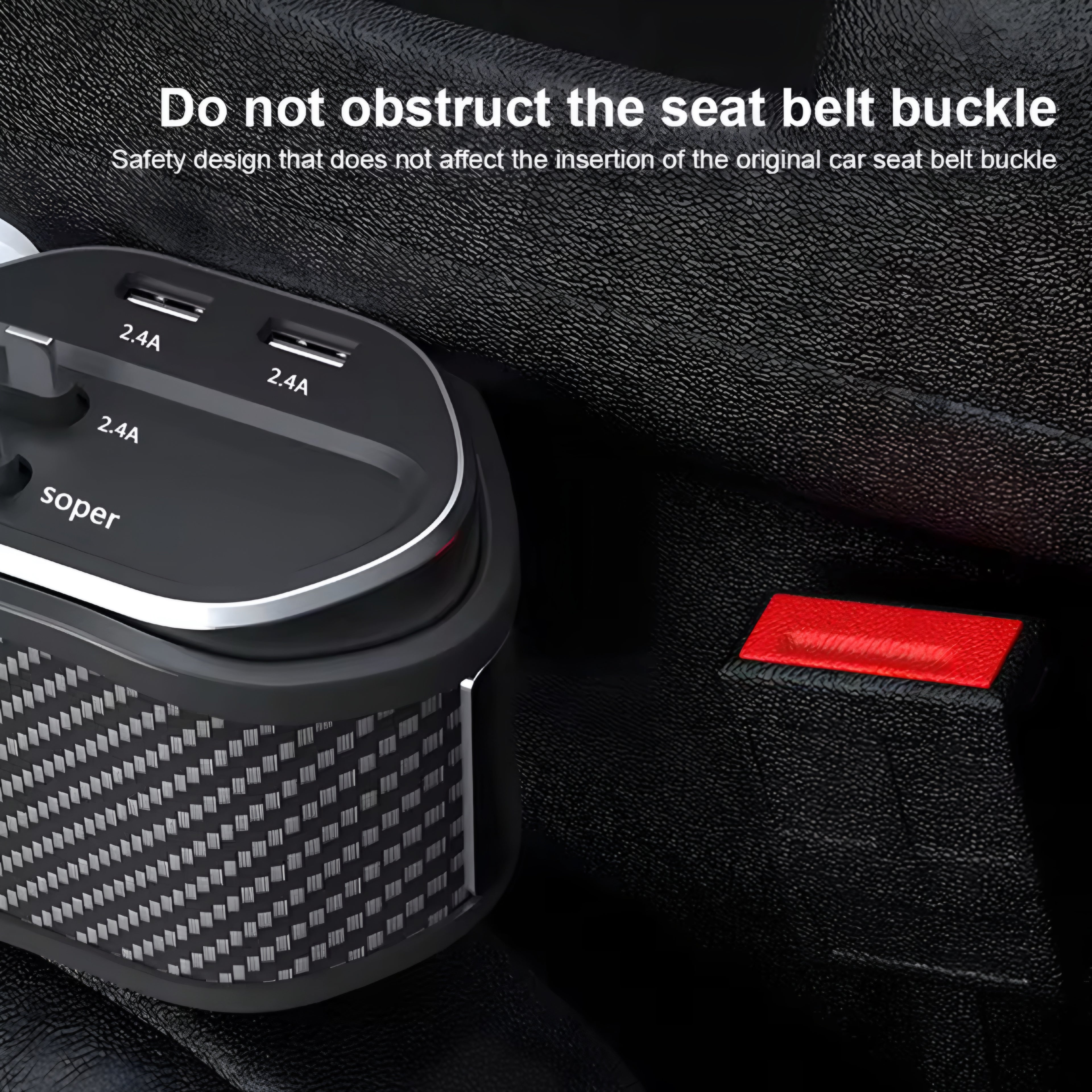 Multifunktionaler Auto-Sitzlücken-Organizer mit Kabelloser Ladestation