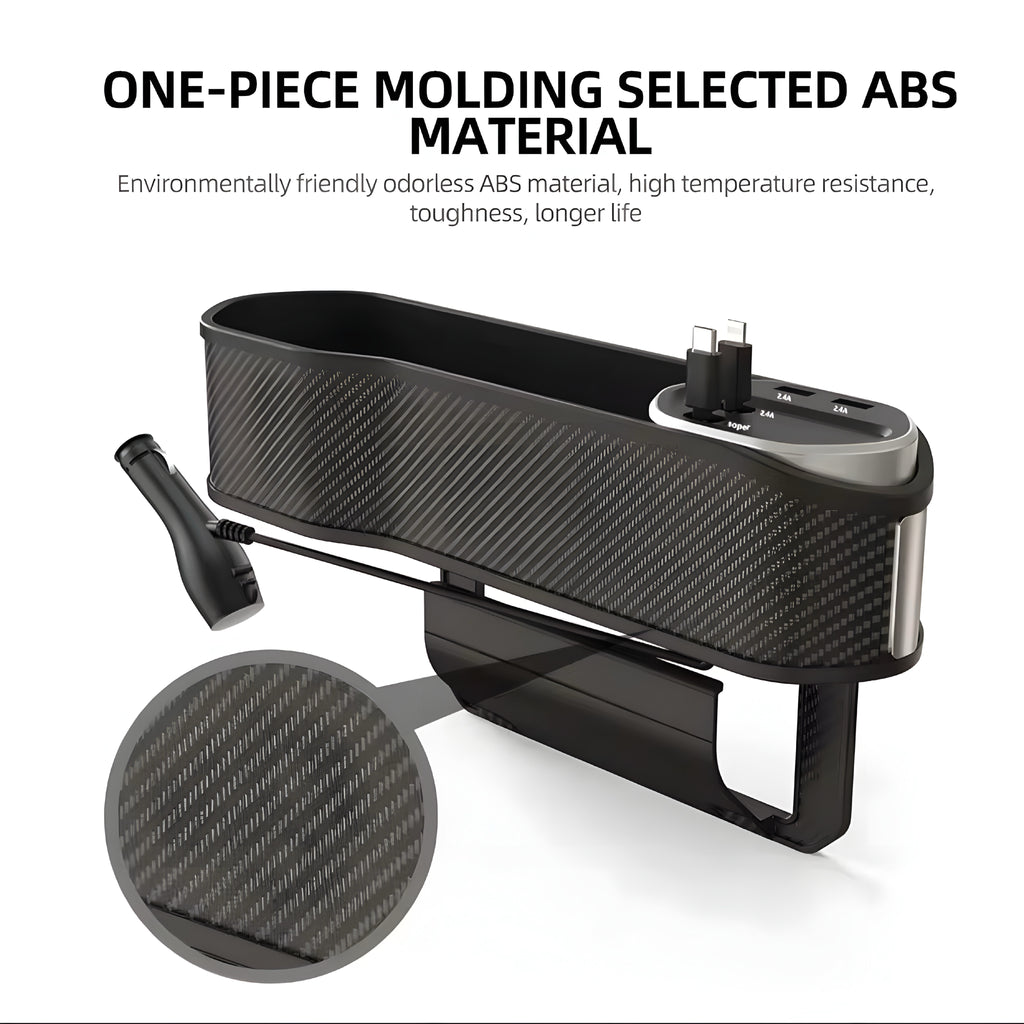 Multifunktionaler Auto-Sitzlücken-Organizer mit Kabelloser Ladestation